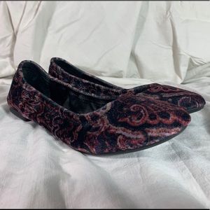 Lucky Brand Emmie Velvet Ballet Flat Paisley
